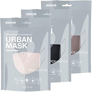 BasicSense 100% Cotton Washable Reusable Skin Friendly Plain Face Coverings Masks (Beige)