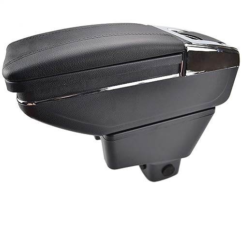 Extensor de reposabrazos para coche Reposabrazos giratorio para coche para Suzuki Sx4 2007 2008 2009 2010 2011 2012 2013, caja de almacenamiento para consola central(Black Thread)