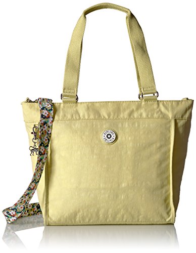 Kipling Shopper Small Solid Tote with Printed Straps, Greenchill, One Size