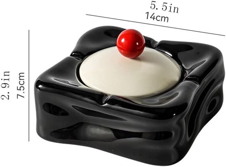 Ashtrays for Cigarettes Ceramic Ashtray with Lids Cigarettes Accessories Outdoor Portable Ashtrays for Home Ashtrays for Patio Indoor Outside Office Decoration Home Ashtrays(Silver)