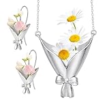 Pendentif Collier Vase, Mini Vase Pendentif Fleur, Pendentifs Vases DIY Portable pour Apporter Fleurs Fraîches Et Séchées, Bijoux De Cou Tendance pour Femmes, Filles, Anniversaire, Mariage, Vacances