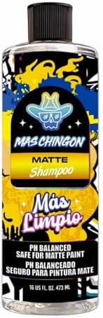 Mas Chingon Matte Shampoo PH Balanced Designed for Matte Paint & Wrapped Cars (Great for Cars, Trucks, SUVs, RVs, Motorcycles, & More 16 Fl Oz (1-Pack)