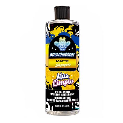 Mas Chingon Matte Shampoo PH Balanced Designed for Matte Paint & Wrapped Cars (Great for Cars, Trucks, SUVs, RVs, Motorcycles, & More 16 Fl Oz (1-Pack)