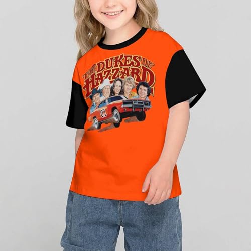Child Crew Neck Tshirts Short Sleeve Top for Hazzard Dukes Tshirts,Soft Summer T-Shirt3