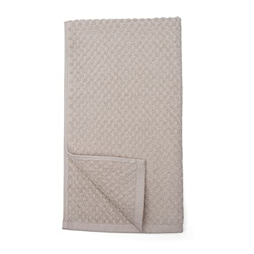 Amazon Basics 100% Cotton Terry Kitchen Dish Towels, Popcorn Texture - 4-Pack, Beige Stripe #TOP3