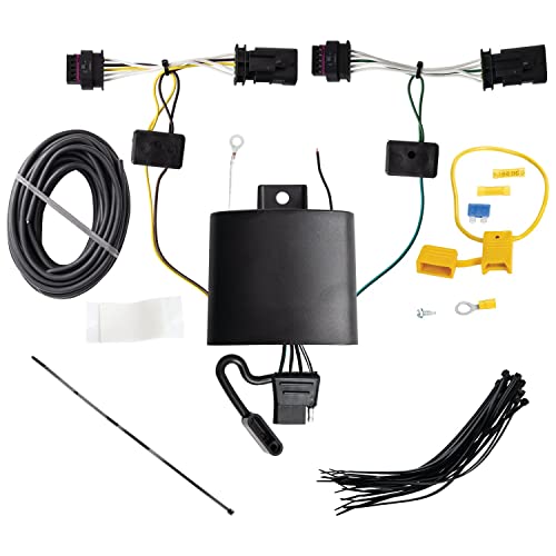 TEKONSHA 118869 T-One T-Connector 4 Way Flat Tow Hitch Trailer Wiring Harness Kit w/Circuit Protected ModuLite Module, No Cutting or Splicing Required, Weather Resistant by Tekonsha - Used condition - US$68.63