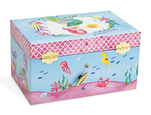 Jewelkeeper Mermaid Music Box & Little Girls Jewelry Set - 3 Mermaid Gifts For Girls - Jewelry Box For Girls #TOP3