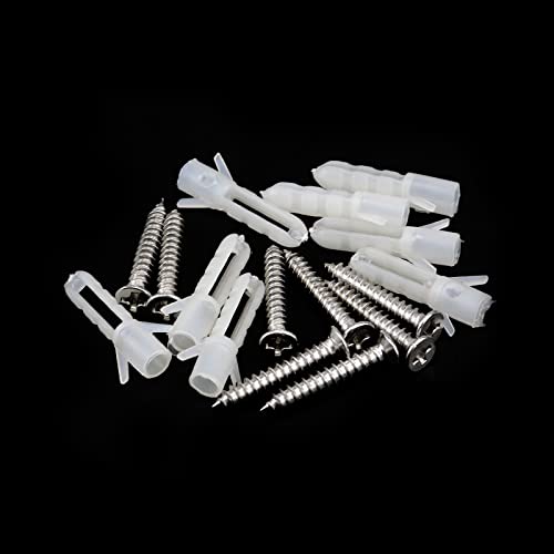 Image of Antrader 8Pcs 1 /2 inchx3 /4 inch Glass Standoff,Aluminum Sign Standoff Screws,Black | Advertising Standoff Mounts,Cylindrical Minimalist Design,Built-In Silicone Gasket Between Cap And Cylinder