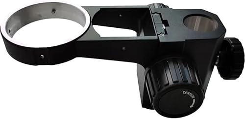 Miniatura 2 de Kit de accesorios para microscopio estéreo de 2.992 in, soporte para cabeza de microscopio negro, estante ajustable para soporte de microscopio