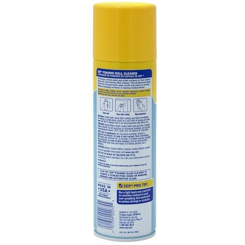 Zep ZUFWC18 Foaming Wall Cleaner, 18 oz, Clear