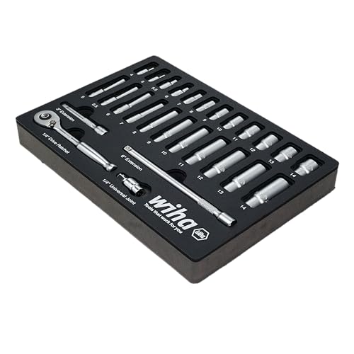 Wiha 33395 1/4 Inch Drive Socket Set, 27-Piece Standard and Deep Metric by Wiha - Image 4