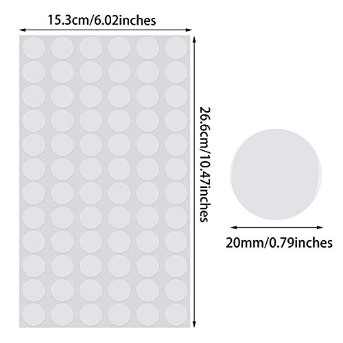 Adxco 216 Pieces Transparent Putty Traceless Removable Sticky Putty Double-Sided Adhesive Round Putty Multipurpose Tape Nano Gel Mat For Wood, Glass, Ceramic, Metal, Plastic, Diameter 20 Mm #TOP1