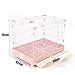 Cat Crates for Indoor Cats with 360° Rotating Casters, Sturdy Carbon Steel with Double Door and Drawer Tray, Suitable for Large Dogs Cats Rabbits, 6 Colors (Color : Light Pink, Size : 99 * 62 * 70cm)