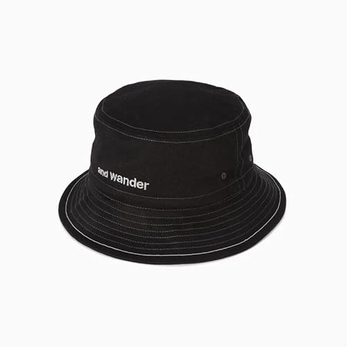 [and wander] アンドワンダー cotton twill hat black
