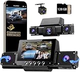 4 Channel Dash Cam Front and Rear,360°View, WiFi, APP,Dash Camera for Cars