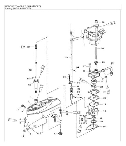 Pompe à eau hors-bord réparation 8M0155395 flux optimal