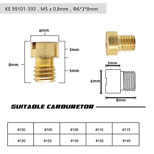 Alyone 20-Piece Carburetor Master Jet Idle Jet Set, Including 100-140 Master Jet And 32-55 Master Jet Idle Jet, For Pwk Oko Cvk Pe Pwm Type Slow Speed Jets (D Set) #TOP2