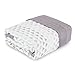 aden + anais Dream Blanket, 100% Cotton Bamboo Muslin, 4 Layer lightweight and breathable, Oversized 60 X 98 inch, Skylight Birch - Grey/ light green