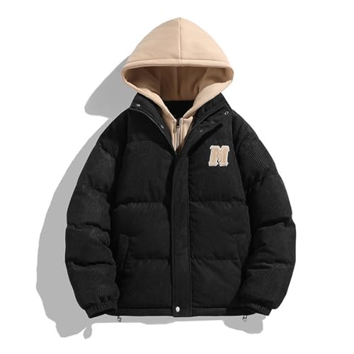Blouson cuir véritable homme veste matelassée style urbain sans capuche