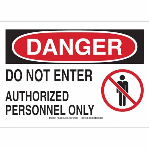 Panneau d admission Brady 131629 plaque signalisation 17x25cm