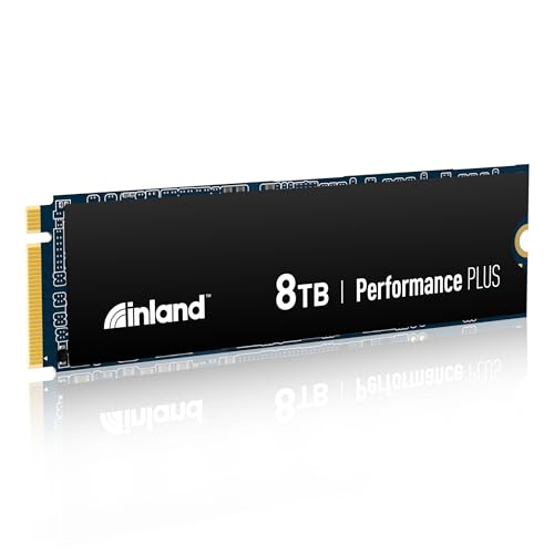 INLAND 8TB Performance Plus NVMe Internal Gaming SSD Solid State Drive - Gen4 PCIe, M.2 2280, DRAM Cache, 176-Layer TLC  - Detailed View