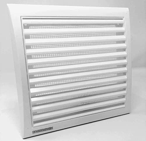 White Air Vent Cover Large 193x188mm Outer Size Ideal for Covering 150mm Diameter for Outside, 18mm Thickness