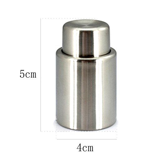 Familybuy Stainless Steel Vacuum Sealed Wine Bottle Stopper, Preserver Pump Sealer Bar Stopper Keep Your Best Wine Fresh Fits 750Ml Red Wine Bottle Stopper #TOP4