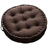 wongbey Round Thick Floor Seating Cushions, Solid Tufted Cushion Round Floor Pillow Meditation...