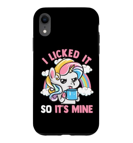 ���j�R�[�� I Licked It So It's Mine Unicorns �ʔ������p �X�}�z�P�[�X iPhone XR �p