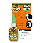 Gorilla Super Glue Gel XL, 25g – All Purpose, Fast Setting & Thicker, More Controlled Formula, Ideal for Metal, Ceramics, Leather & More