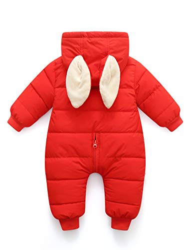Happy Cherry Sneeuwpak voor baby's, meisjes, rompers, dik, warm, met pantoffels, handschoenen, capuchon, jas, jongens… - Image 6