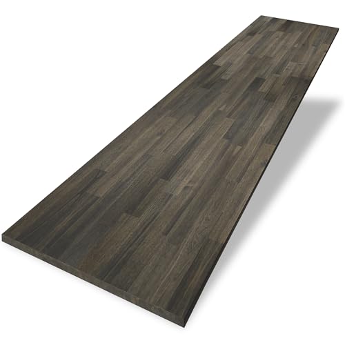 Howizz 60 x 25 in. Solid Wood Table Top Mocha Stained Acacia Desktop for Standing Desk/Office Tabletop/Countertop 0.7in. Thick