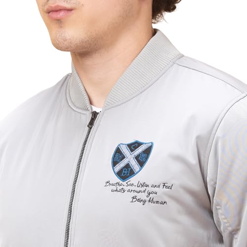 Image of Being Human Grey Regular Fit Men's Jacket Clothing