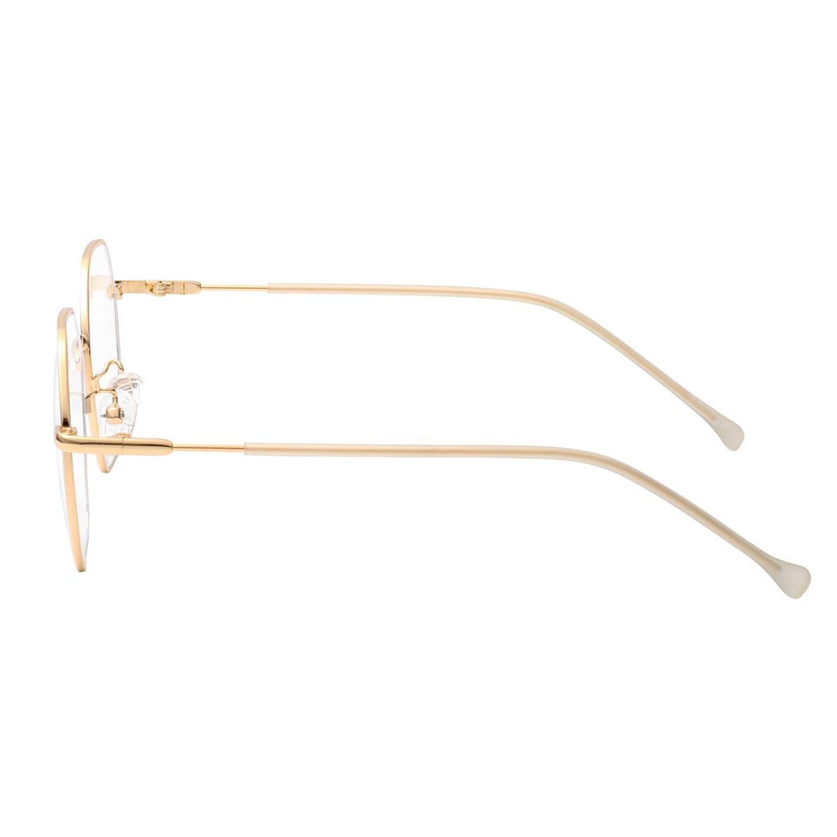 Gleyemor Blaulichtbrille für Damen und Herren, Vintage, achteckig, Metallrahmen, Computerbrille (Gold), Gold 2, lenswidth