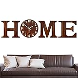 ✅[Signo de hogar único]el signo de hogar para la decoración consiste en las letras "H", "M", "E" y un reloj de pared que brilla en la oscuridad en lugar de la letra O.El reloj de pared es un reloj de pared de 30cm Sin ruido de tictac, con efecto de luz nocturna, más fácil de leer por la noche.