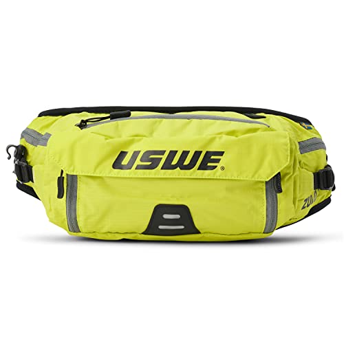 Image of USWE Zulo Hydration Hip Pack - with Organizer and Side Pockets, Bounce Free Hip Belt (6L, Yellow)