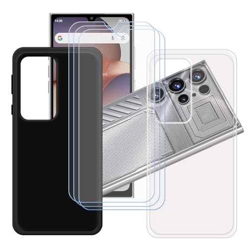 �pGUYAHANYER�P�[�X �K�p���� Oukitel C61 GT (6.88") + [3��]�����K���X�X�N���[���ی�t�B���� �A���� + ���ȃ\�t�g�V���R���P�[�X�ی�TPU�J�o�[�̃P�[�X�J�o�[