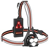 🏃 360° Bandoulière Souple et Réglable -- Husgw lampe frontale de sport avant et arrière est équipé de ceintures de sécurité élastiques et de boucles réglables, vous pouvez serrer et desserrer les bretelles selon vos besoins et ajuster facilement la taille.La lampe frontale à led rechargeable ne pèse que 160 grammes, ce qui est très léger et ne gênera pas votre exercice.