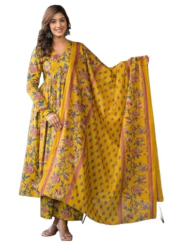 Magnifique kurti droit en coton indien supérieur aux motifs floraux raffinés