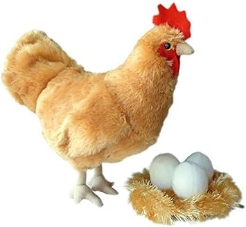 Adore 12 Penny the Hen Chicken with Eggs and Nest Stuffed Animal Plush Toy