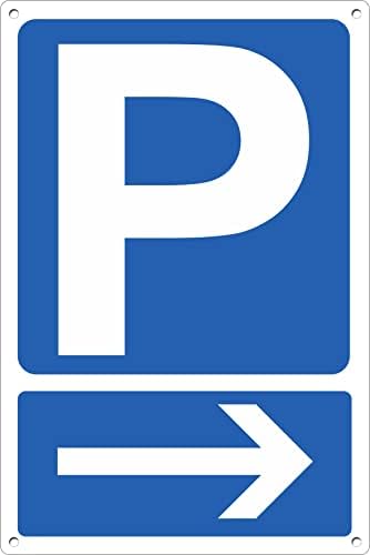 Parkplatzschild „Parken Rechts“ Mit Pfeil – Robustes Alu-Verbundschild Für Innen & Außen, 20x30 Cm, 3 Mm Stark