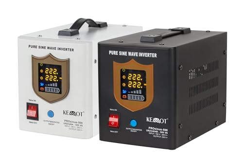 Notstromversorgung KEMOT PROsinus-300 URZ3404 Wechselrichter Reiner Sinus Ladefunktion 12V 230V 500VA/300W, weiß