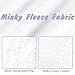 Entisn Minky Fabric by The Yard, 1 Yard x 60 Inch Wide Pre-Cut Minky Fleece Fabric White Cuddle Minky Fabric, Soft Plush Fabric Solid Minky for Blanket, Pillow Cover, Scarf, Sewing