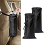 VAGURFO 2 Packs Car Trash Bags,Car Trash Storage Bag Hanging Garbage Can With Top Elastic Vent & Velcro Bottom Opening, Car Vehicle Back Seat Headrest Litter Trash Garbage Can For Travel Outdoor Office
