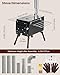Wood Stove,YRenZ Hot Tent Stove with 7-Section Stainless Steel Chimney, HeatControl Stovepipe and Elbow Pipe, Wood Burning for Outdoor Camping and Ice Fishing