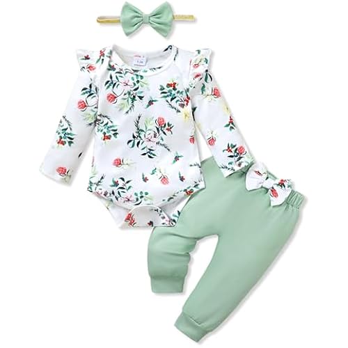 YALLET Baby Girl Clothes Newborn Infant 0-18 months Outfits Fall Winter