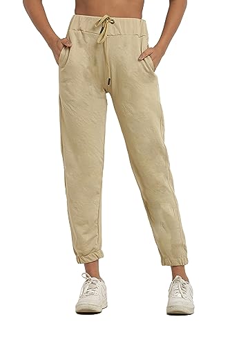 Image of Women Solid Joggers for Running, Yoga, Fitness, Lounge Wear Comfortable Cotton Joggers for Women and Girls