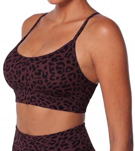Image of Sunzel Sports Bra for Women, Criss-Cross Open Back Adjustable Strappy Bras, Workout Gym Padded Yoga Bra with Removable Pads