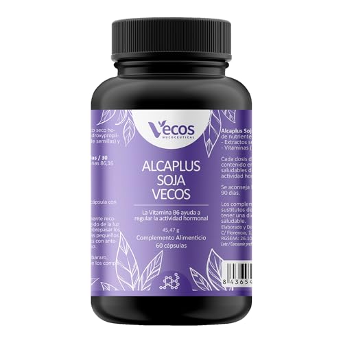 Isoflavonas de Soja + Extracto de Alcachofa - Alcaplus Soja - 60 Cápsulas - Ayuda a Combatir los Signos de la Menopausia - Propiedades Depurativas - Complemento Alimenticio