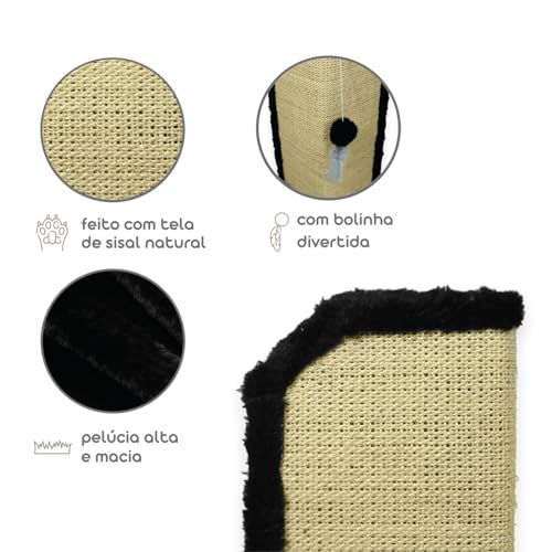 Kit com 2 Arranhador Protetor para Canto de Sofá e Cama Base Interna Preto